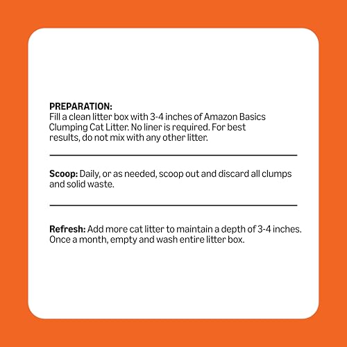 Amazon Basics Clumping Cat Litter, Unscented, Hard Clumping Formula - 14 lb Bag - Image 6
