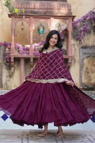 Image of Event Party Wear Stitched Indian Long Anarkali Gown Dress Stylish Salwar Kameez Suits.-65