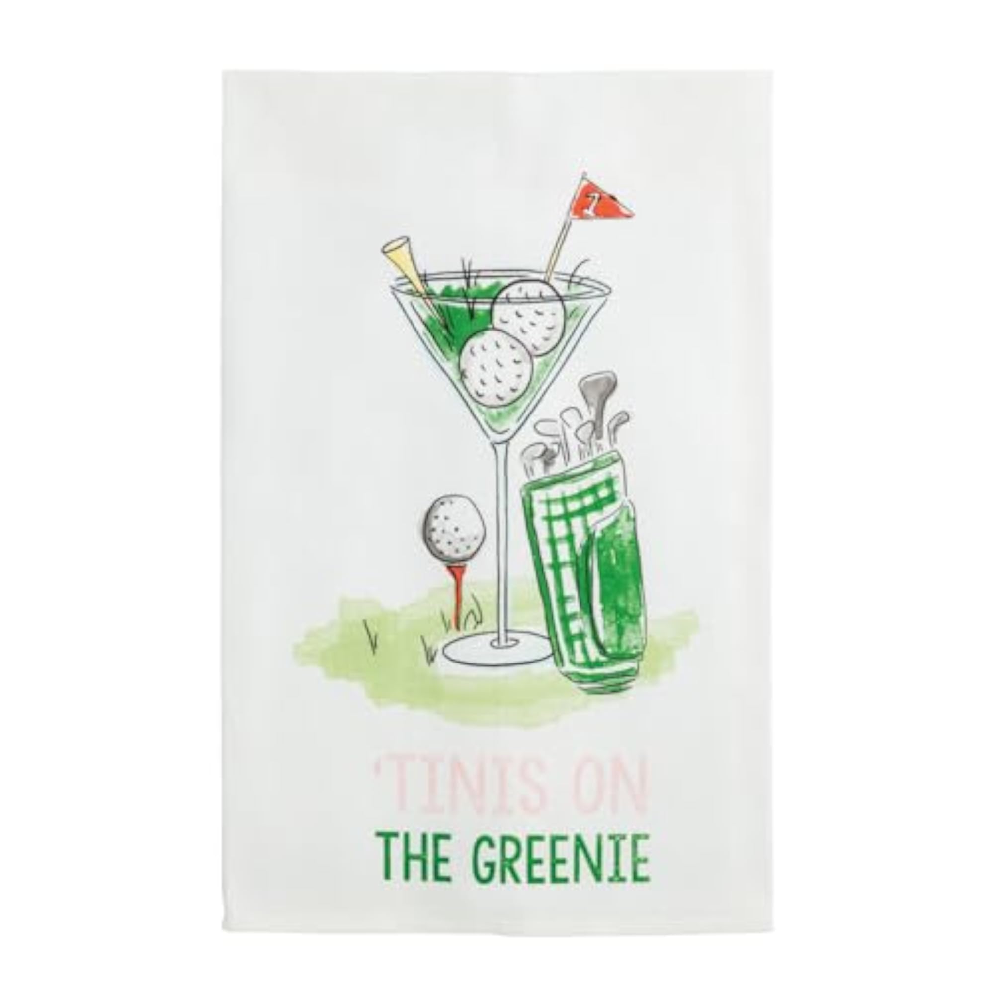 Funny Golf Towel, White Cotton Tinis