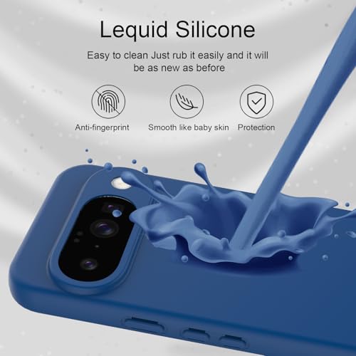 Taneny Silicone Case for Google Pixel 10, Durable and Stylish Drop Tested Soft Silicone Gel Rubber Slim Fit Shockproof Protection Phone Cover for Pixel 10, Blue - image 5