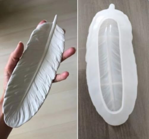 Feather Shape Tray Silicone Craft Mould for Resin Casting, DIY Resin Art, Feather Shaped Trinket Tray Mould 1
