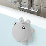 Abalter Bathtub Overflow Drain Cover Tub - Silicone Bathroom Cover, Bath Spa Accessories, Adds Inches of Water for Deeper&Warmer BathοΌGrey Gray (ABCVXZY-Grey)