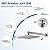OUGOO Rainfall Shower System with Tub Spout, 10 inch Rain Shower and Handheld, Shower Faucet Set Complete Rough-in Valve and Trim Kit Included, Nickel Brushed