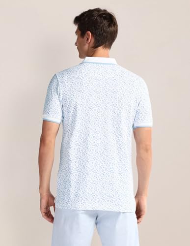 Image of U.S. Polo ASSN. Printed Slim Fit Polo T Shirts for Men - 100% Cotton, Half Sleeves Mens Tshirt