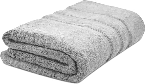 Towelogy® Premium Quick Dry Bath Sheets Oeko-Tex Certified Ecofriendly 100% Cotton Zero Twist Large Bath Towels Highly Absorbent Fade & Tear Resistant 90cmx140cm (Silver Grey