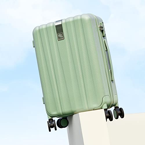 Image of Hanke 29 Inch Luggage Suitcases With Spinner Wheels Lightweight PC hardside Rolling Suitcase With Travel Lock, Checked-Large 29-Inch(Bamboo Green)