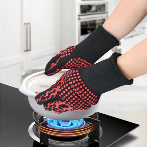 Kit 2 Luva Térmica Para Churrasqueiro Churrasco Forno Panela Alta Temperatura