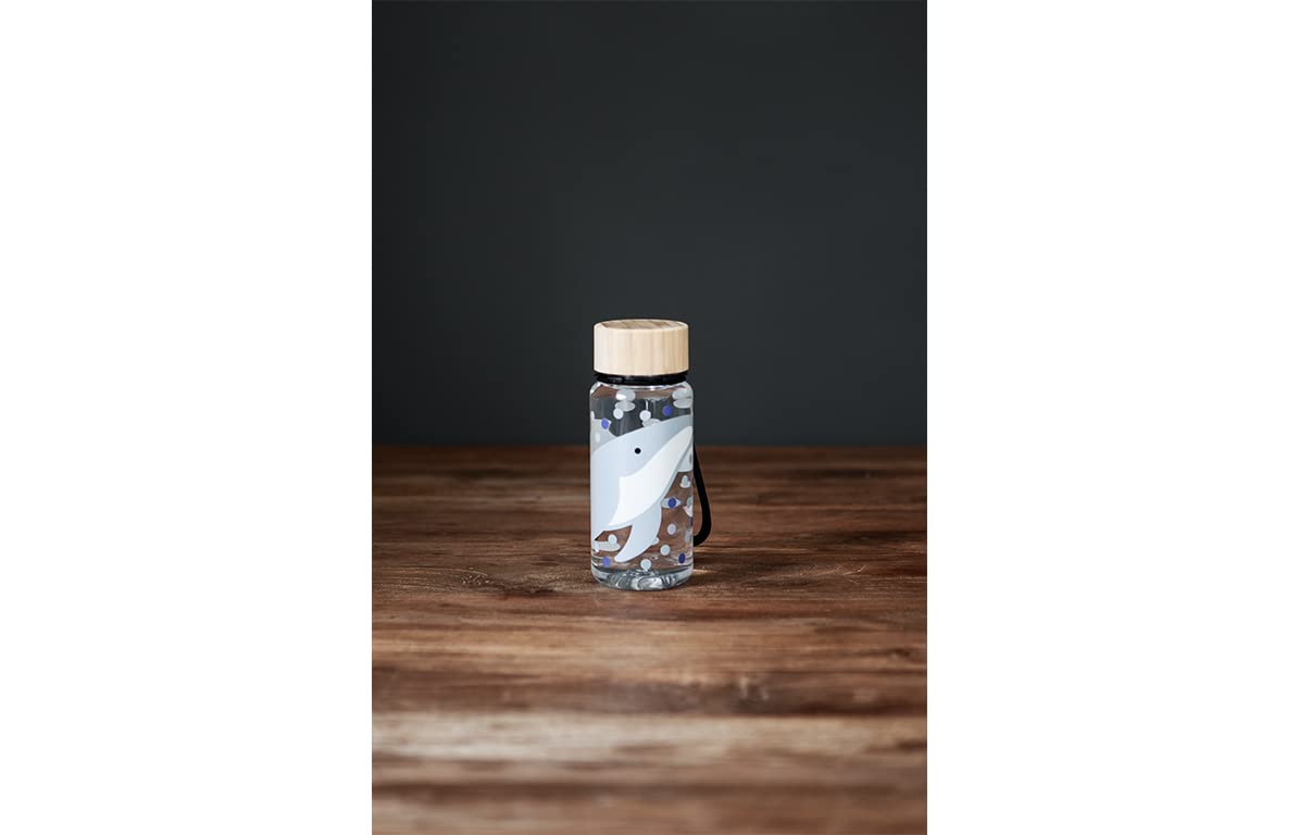 Kindsgut Tritan Trinkflasche 400ml Mit Bambusdeckel & Silikonlasche - Nachhaltig & Bruchsicher