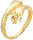 Anillos ajustables Hug Ring, Ven a mi brazo Hug Open Ring, Dorado Lovely And Attractive