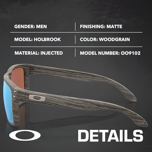 Image of Oakley HOLBROOK WOODGRAIN COLLECTION OO9102 Sunglasses With Official Kit | Polarized, Men's Sunglasses