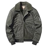 daunenjacke mit xxl fellkapuze 【Weiche Sherpa-Jacken für Herren】 Diese Pelzjacke besteht aus einer Außenschicht aus BAUMWOLLE und einer Innenschicht aus POLYESTER. Das Sherpa-Futter bietet zusätzlichen Schutz, um den Wind draußen und die Wärme mit seinem Reißverschluss nach unten zu halten, kann auch Ihre Lieblingsarbeitsjacke bei windigem und kälterem Wetter sein