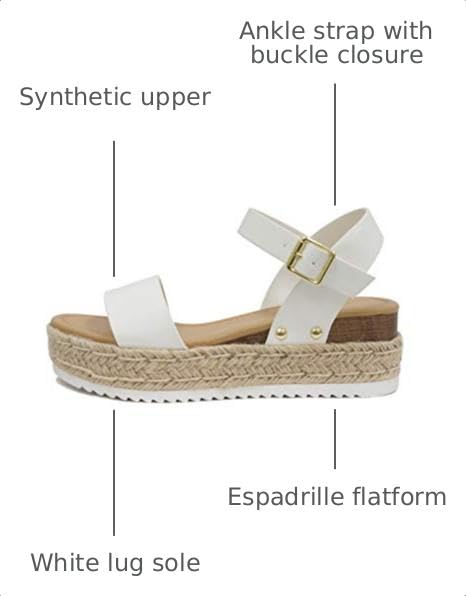 Image of Soda CLIP ~ Women Open Toe Ankle Strap Platform Espadrille Sandal