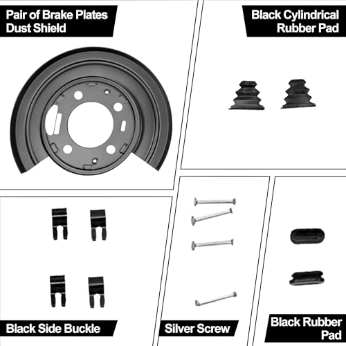 UnayKolb 924-212 Rear Brake Dust Shield Backing Plates For 2000-2005 Ford Excursion For 1999-2010 Ford F250 Super Duty For 1999-2015 Ford F350 Super Duty For 2011-2014 Ford F450 4C3Z-2209-AA by UnayKolb - Image 4