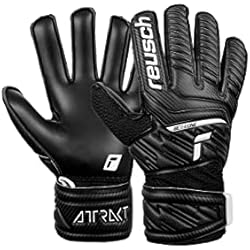 Reusch Attrakt Junior-Guantes de Portero Unisex con Corte de Costura Exterior Y Revestimiento Sólido, Adecuados para Todas Las Superficies de Juego fútbol para niños 4 Reusch Guantes de Portero Unisex Atract Solid Junior, Negro, 7