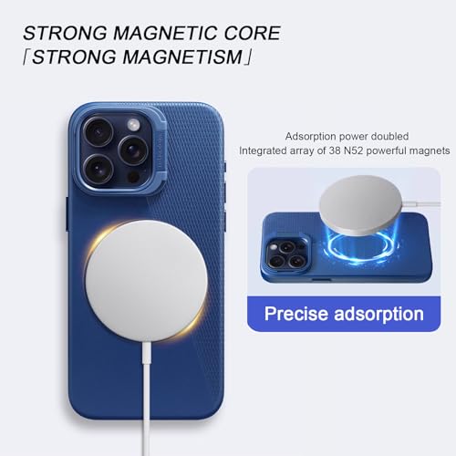 Coque antichoc iPhone 15 compatible MagSafe avec anneau support