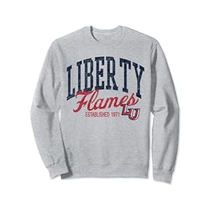 Liberty Flames Est 1971 Cursive Logo Officially Licensed Sweatshirt
