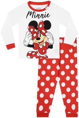 Disney Minnie Mouse Girls Minnie Mouse Pyjamas Ages 18 Months to 8 Years