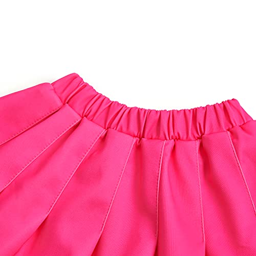 Sicypoty Girls Cheerleader Costume Cheerleading Dress For Halloween Party Pink 7-8Years #TOP2