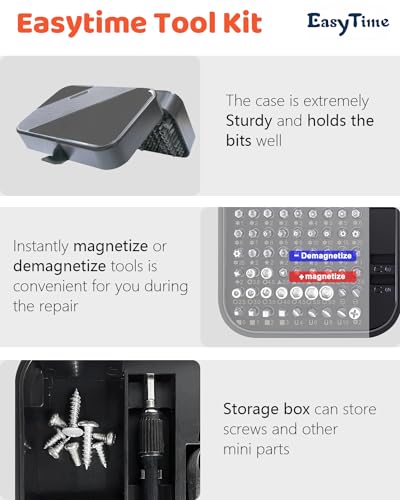 Image of Precision Screwdriver Set 130IN1: Easytime Small Screwdriver Kit- Mini Screwdriver Repair Tool Kit for PC Electronics Computer Laptop iPhone Mac PS5 Game Console Eyeglass Toys DIY