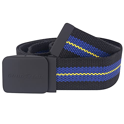 Goodyear Cinturón flexible fuerte de las correas de la lona de la cintura del trabajo, negro/azul, talla única
