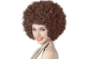 AICKER Short Kinky Curly Afro Wig for Women and Men