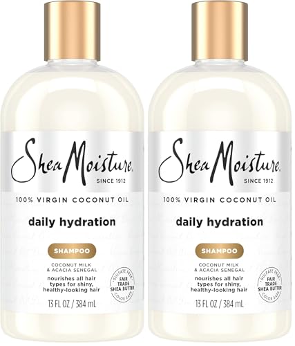 SheaMoisture Shampoo, 13 oz, All Hair Types | Daily Hydration | Virgin Coconut Oil | Sulfate-Free | Pack of 2 - image 1