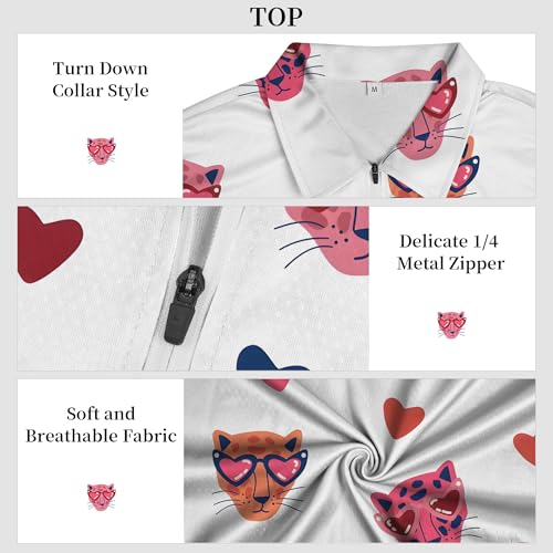 Men's Short Sets Outfits 2 piece Printed Animals Summer Tracksuit Short Sleeve Polo Shirt and Short Sets Vacation Outfits2