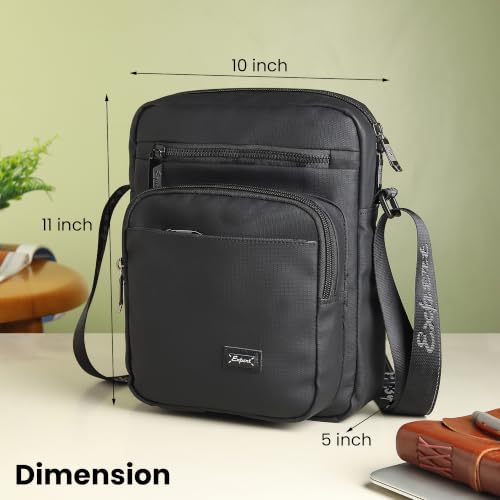 Image of Sling Bag for Men & Women- Crossbody Sling Bag for Travel, Cycling & Hiking | Waterproof Shoulder Bag with Compartment and Zipper Pockets