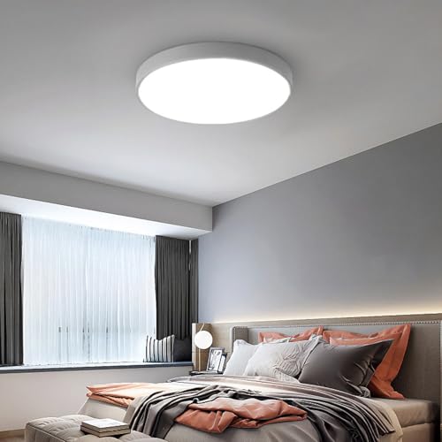 Luminaire ronde métal acrylique LED haut de gamme au fini bleu contemporain - 5