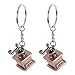 ABOOFAN 2Pcs Macchina da caffè Portachiavi Portachiavi Vintage Keychain Ciondolo Mano Macchina da caffè Portachiavi Portachiavi in Metallo Portachiavi Borsa Borsa Charms per Bambini