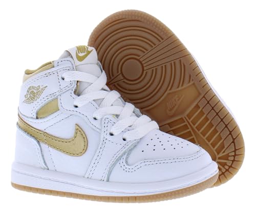 Image of Nike Jordan 1 Retro High Original Leather Infant /Toddler Shoes