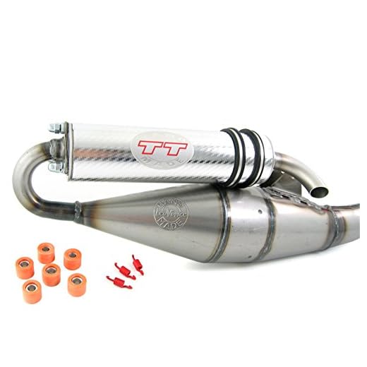 LeoVince Tt Chrome Tuning Sports Exhaust för Peugeot Speedfight 3 50/avgasrör för Peugeot Speedfight 4 (50 cm 2-takt)