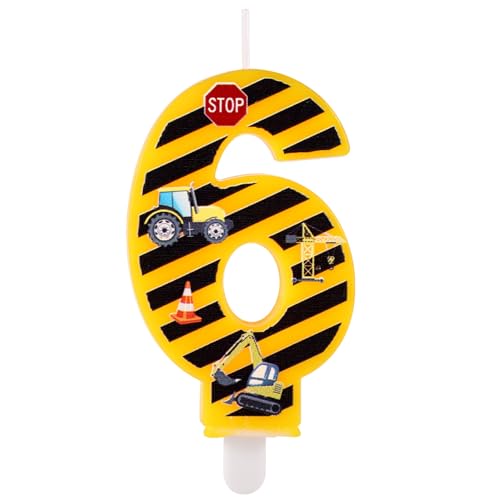 Construction Birthday Candle, Happy Birthday Candles Numbers