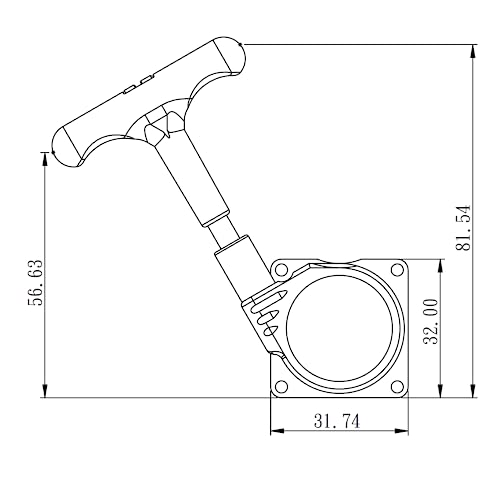 Arrancador de cuerda PartCore KE15SP motor Force con rueda libre de 12 mm 3