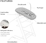 Tripp Trapp Newborn Set, Grey - Convert the Tripp Trapp Chair into Infant Seat for Newborns Up to 20 lbs - Cozy, Safe & Simple to Use - Compatible with Tripp Trapp Models After May 2003