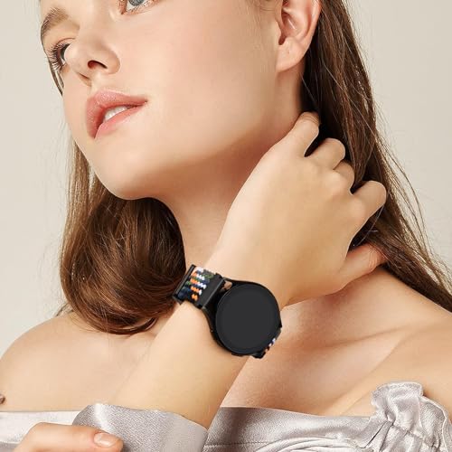Image of Tobfit Soft Magnet Nylon Watch Strap Compatible for Samsung Galaxy Watch 4 /4 Classic (Watch Not Included), 20mm Smartwatch Nylon Single Loop Woven Band Straps for Men & Women