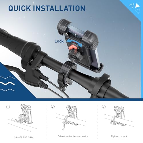 Hiboy Bike Phone Holder, 360° Rotatable Universal