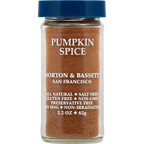 Morton & Bassett Pumpkin Spice, 2.2oz – Salt-Free, Non-GMO, Seasoning Blend for Fall & Holiday Baking