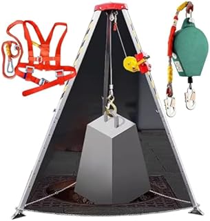 Kit de detención de caídas resistente con trípode de rescate en espacios reducidos y cabrestante de 1200/1800/2500 libras, equipo de seguridad esencial para operaciones de pozo, túnel y rescate de