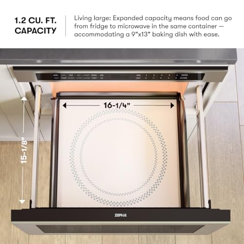 Zephyr MWD2401AS 24 Inch Built In Drawer Microwave Oven Under Cabinet thumb #3