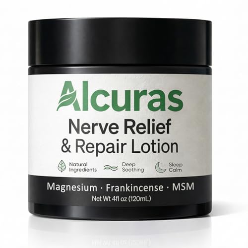 zdiwond Alcuras Nerve Cream Alcura Neuropathy Lotion with Arnica & Magnesium for Knee Magnesium Moisturizing Body Cream Natural Soothing For Joint Lumbar Neck Hand and Foot 4 oz (1pcs)