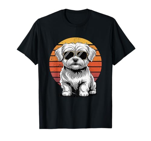 Cool Cool Maltese Mom Dad Gift Vintage Dog Owners T-Shirt