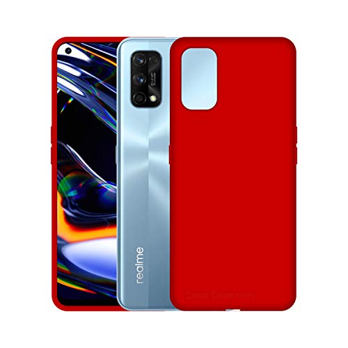 Image of Case Creation Luxurious OG Series for Realme 7 Pro Case Cover,Anti-Dirty Slim Case Frosted Matte Cute Candy TPU Raised Bezel (Splash of Color) Back Cover for Realme 7 Pro - Glamour Red