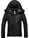 Produktbild GEMYSE Damen Wasserdichte Berg-Skijacke Winddichte Fleece Winterjacke mit Kapuze (Schwarz,M)