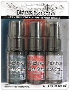 Miniatura 3 de Ranger Tim Holtz - Paquete de espray de mica Distress  18 botellas de una onza (juegos completos de la colección navideña 1, 2, 3, 4, 5 y 6) palitos