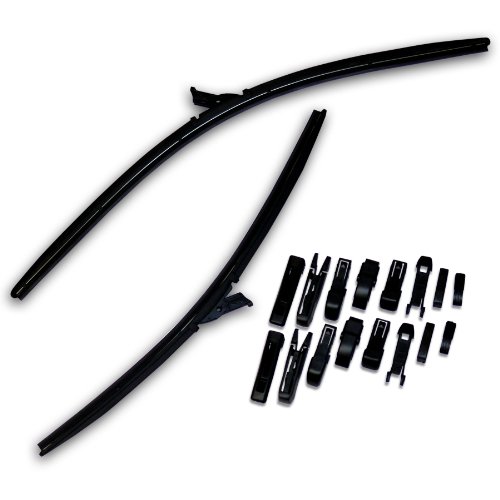 TuningPros WBU-16-16 Multiple Adapter Bracketless Windshield Wiper Blade, 16