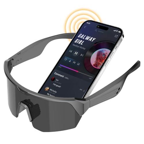 Sports Smart Glasses, Running Sunglasses for Women & Men, Polarized Bluetooth Cycling Glasses, Built-in Mic & Open Ear Music Speakers, Voice Assistant, UV Protection for Outdoor Activities (