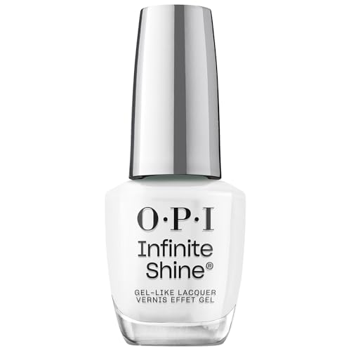 OPI Infinite Shine Alpine Snow – vorgehärtete Gel-Technologie ohne UV-Lampe – bis zu 11 Tage Halt – langanhaltender, veganer Nagellack – extra breiter ProWide Pinsel für makellosen Auftrag