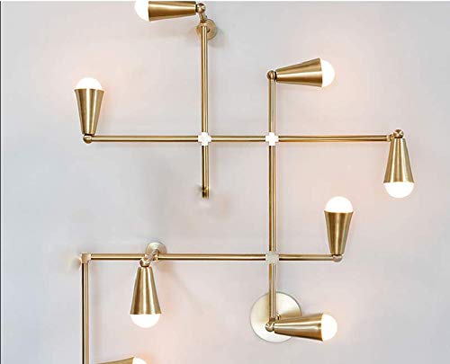Nauticaz Wall Fixture Mid Century Modern Sconce Lighting Lamp Also Double As Art for Your Walls Or Ceiling (Antique)(Electric, Brass)
