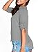 LOSRLY Women's 3/4 Long Sleeve Tshirts Casual Work Blouse Office Top 12/14 Large Grey